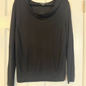 NWOT Ann Taylor size Medium 100% merino wool cowl black sweater